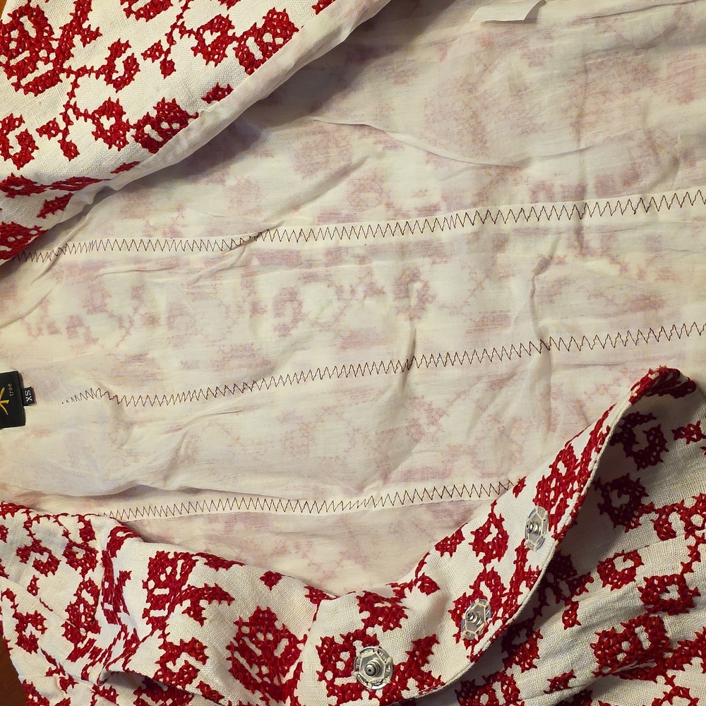 Tree Embroidered Fitted Linen Jacket - Picture 12 of 16